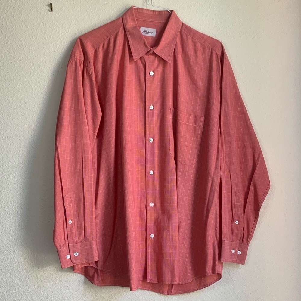 Brioni coral men’s dress shirt